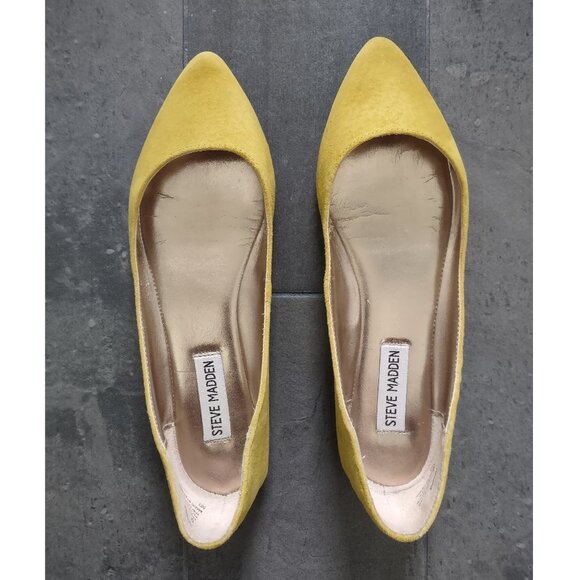 Steve Madden Haanna yellow suede flats - 8 - Picture 1 of 9